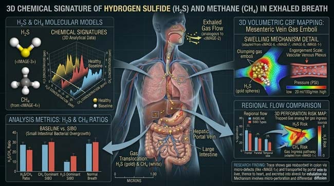 3D chemical signature of hydrogen sulfide and methane in exhaled breath