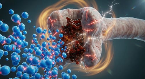 A high-magnification 3D medical micro-sculpt showing a close-up internal view of a neuron's NMDA receptor, physically blocked and distorted by ethanol molecules during an alcohol-induced blackout