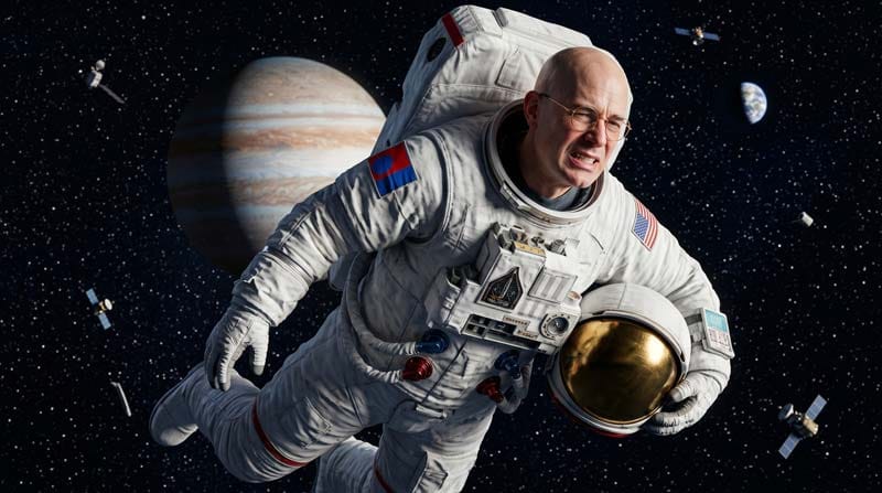 Space decompression effects on human anatomy 3D simulation