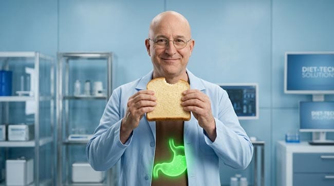 A person holding white bread showing